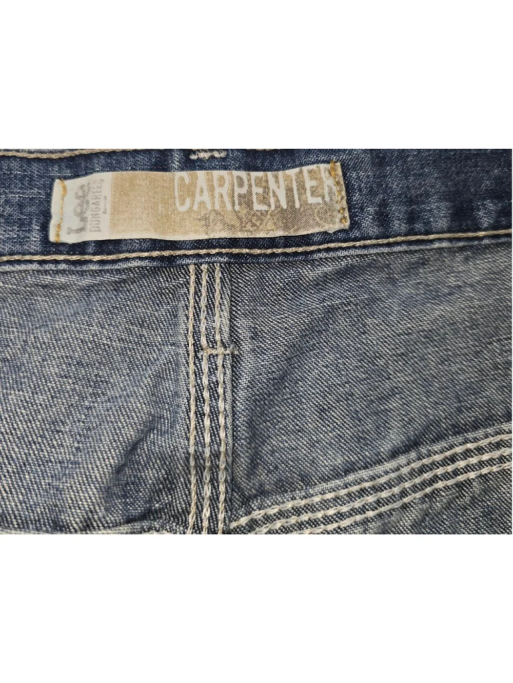 Lee Carpenter Jeans Mens 36x30 Blue Denim Loose Fit Workwear Utility Cotton